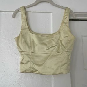 Aritzia Wilfred Satin Crop Top